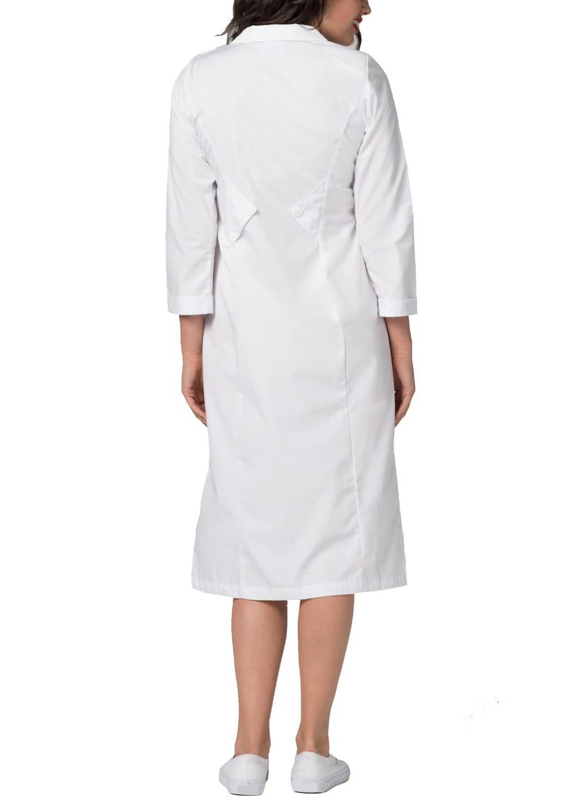 Adar Uniforms, Universal Scrub Dress for Women - Embroided Collar Dress - 2801 - White - 18 - Image 2